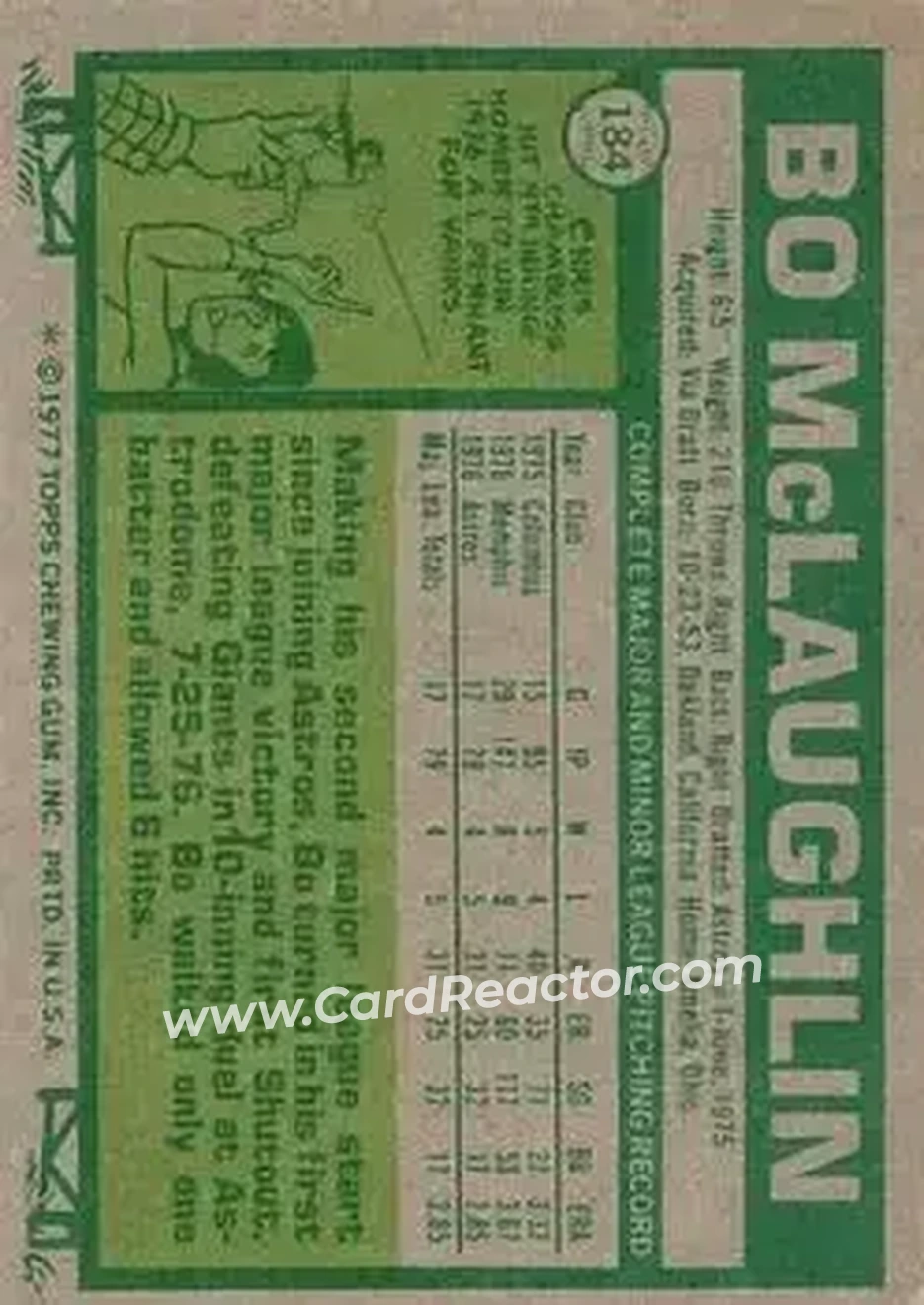 Back of Bo McLaughlin