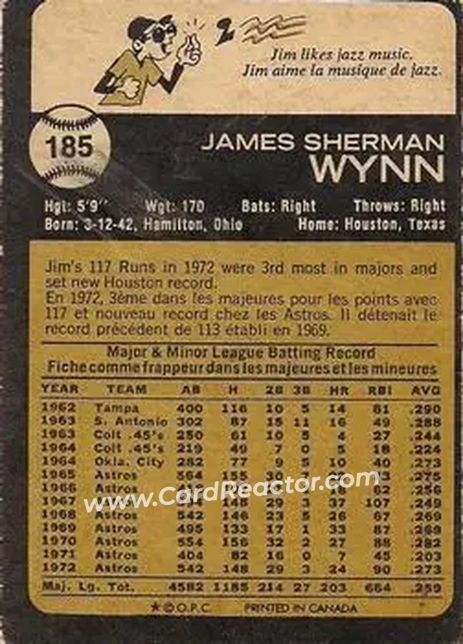 Back of Jim Wynn