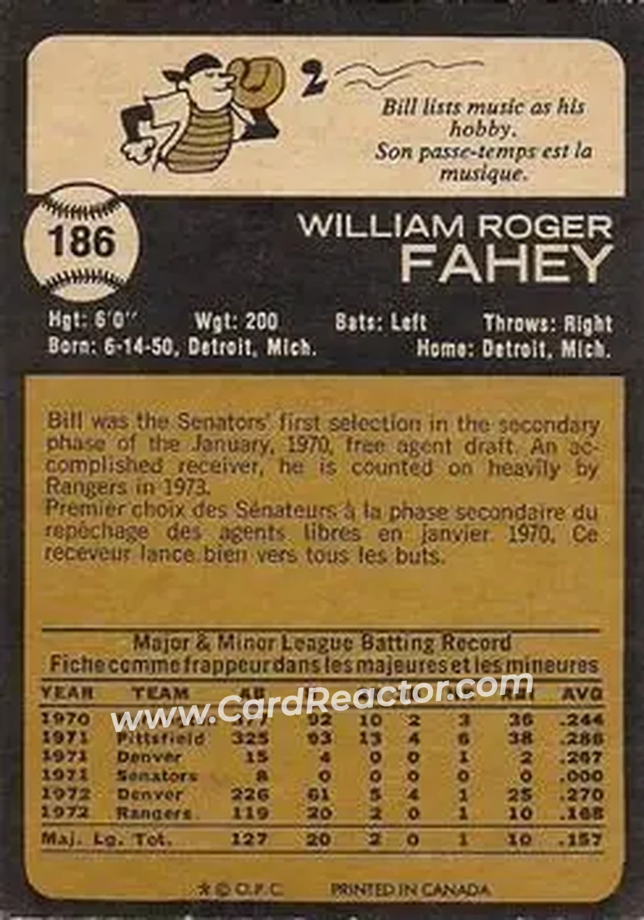 Back of Bill Fahey