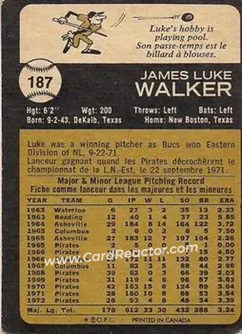Back of Luke Walker