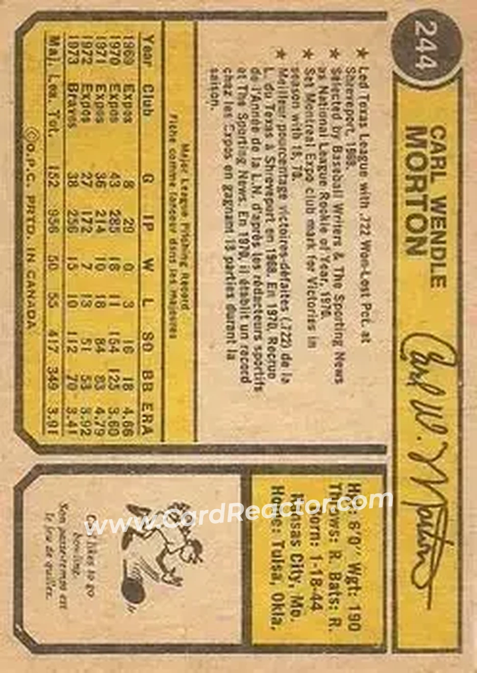 Back of Carl Morton
