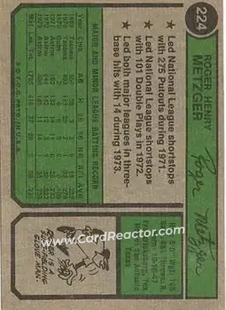 Back of Roger Metzger