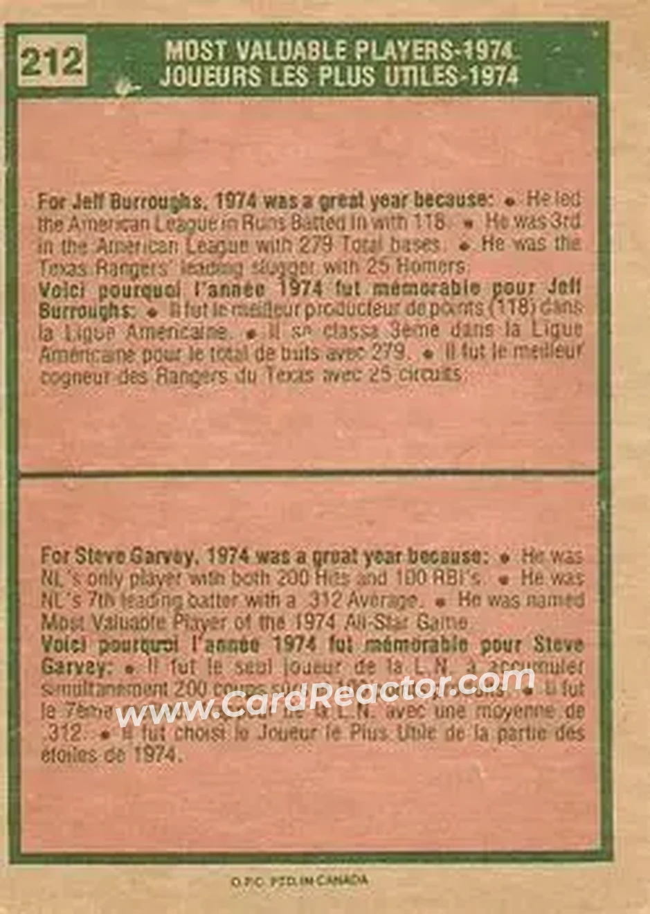 Back of Card #212