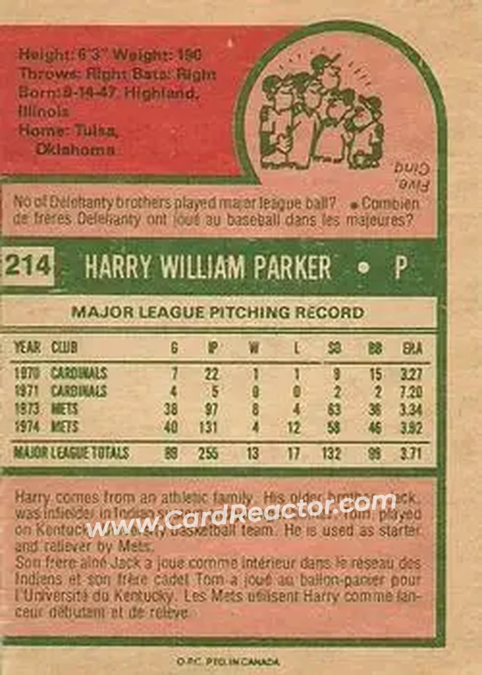 Back of Harry Parker