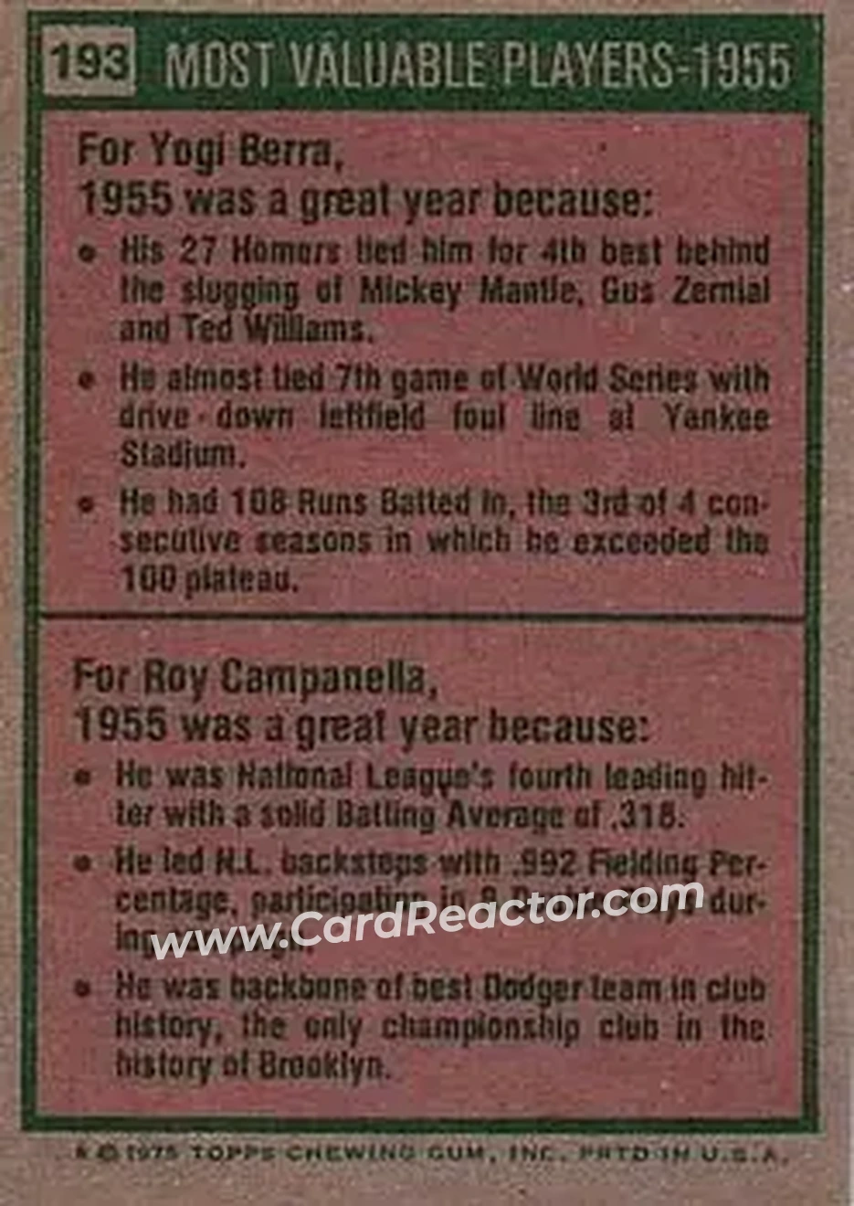 Back of Card #193