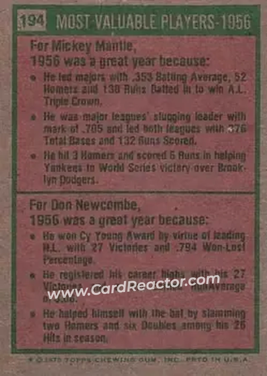 Back of Card #194