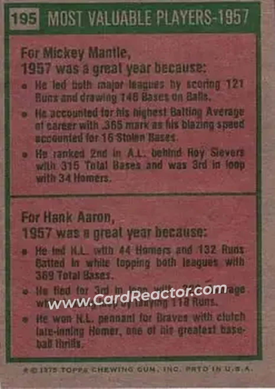 Back of Card #195