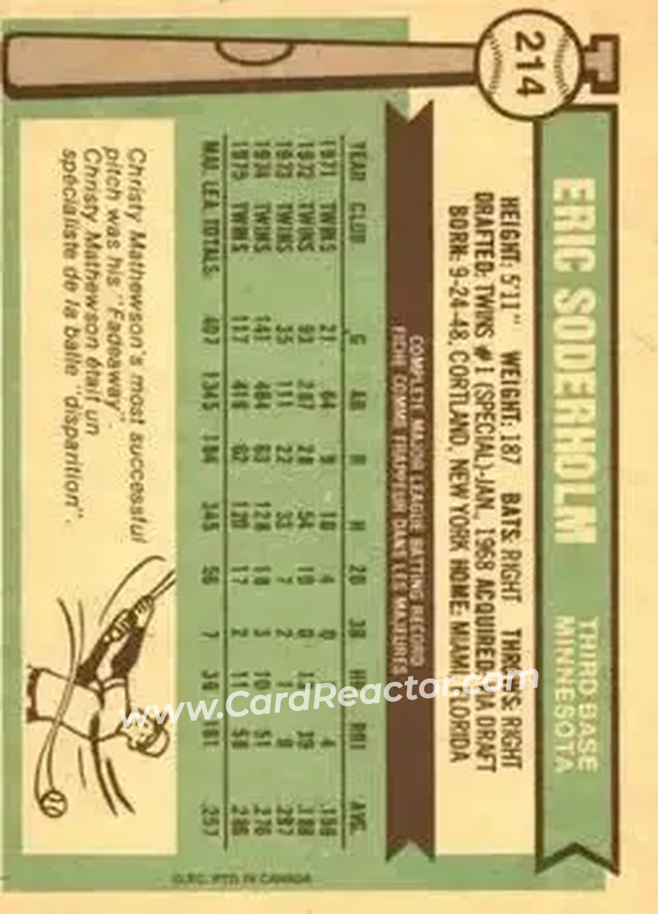 Back of Eric Soderholm