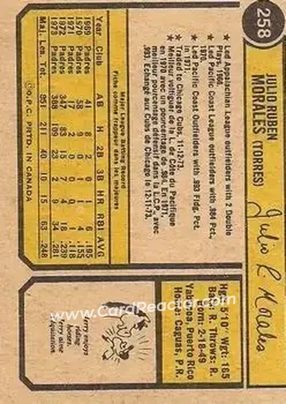 Back of Jerry Morales