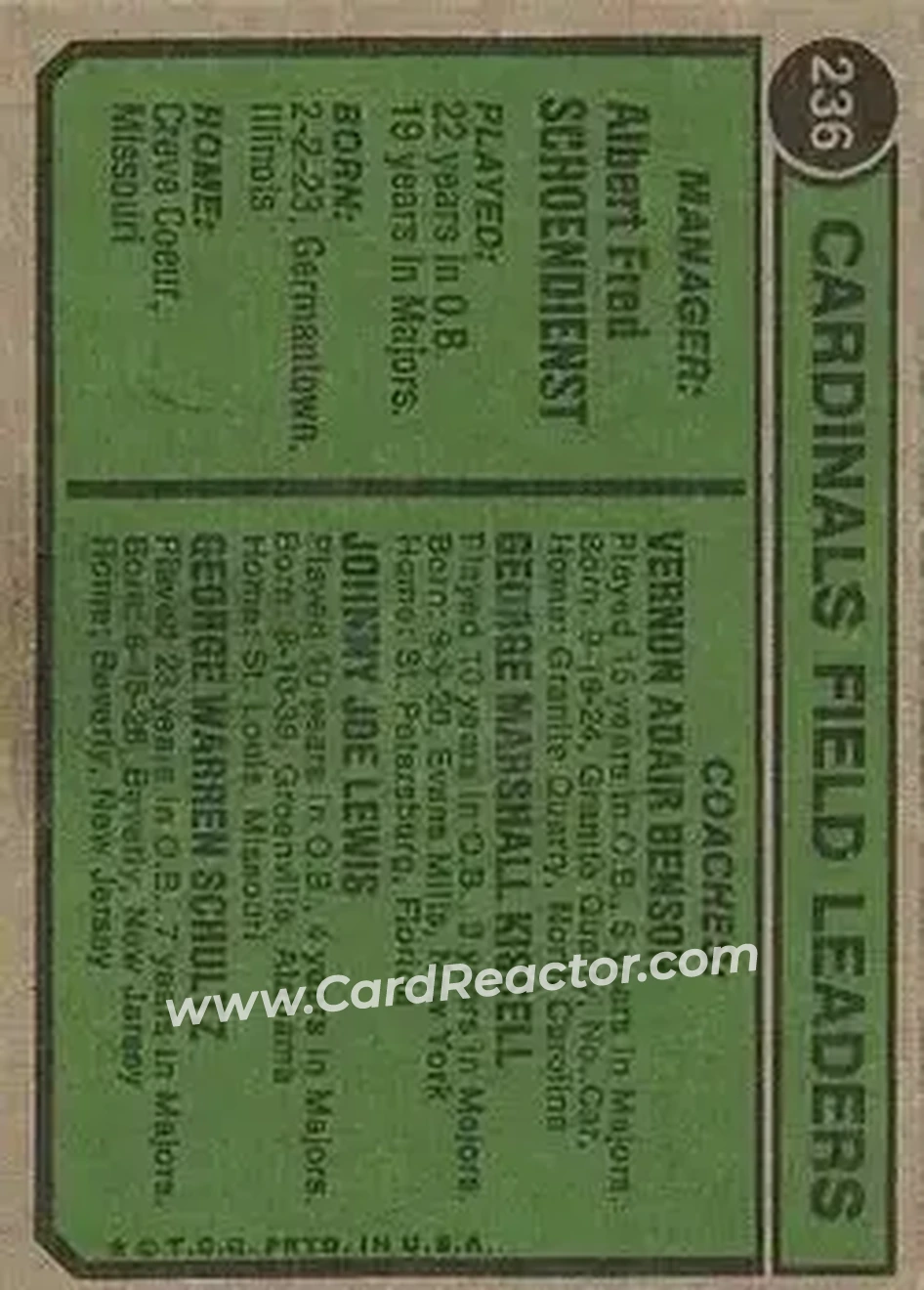 Back of Card #236
