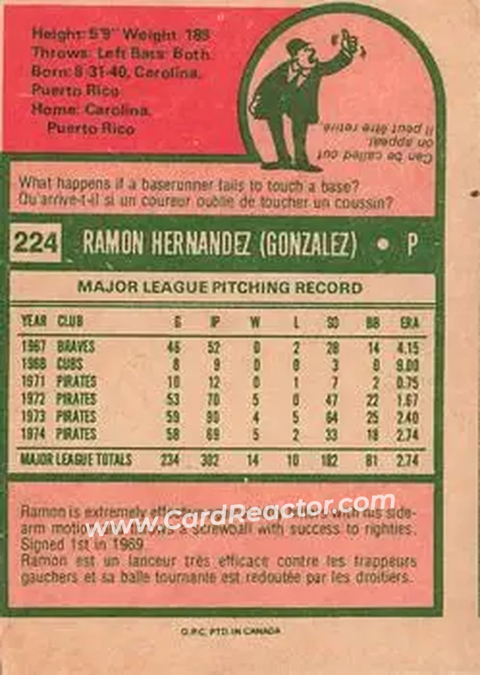 Back of Ramon Hernandez