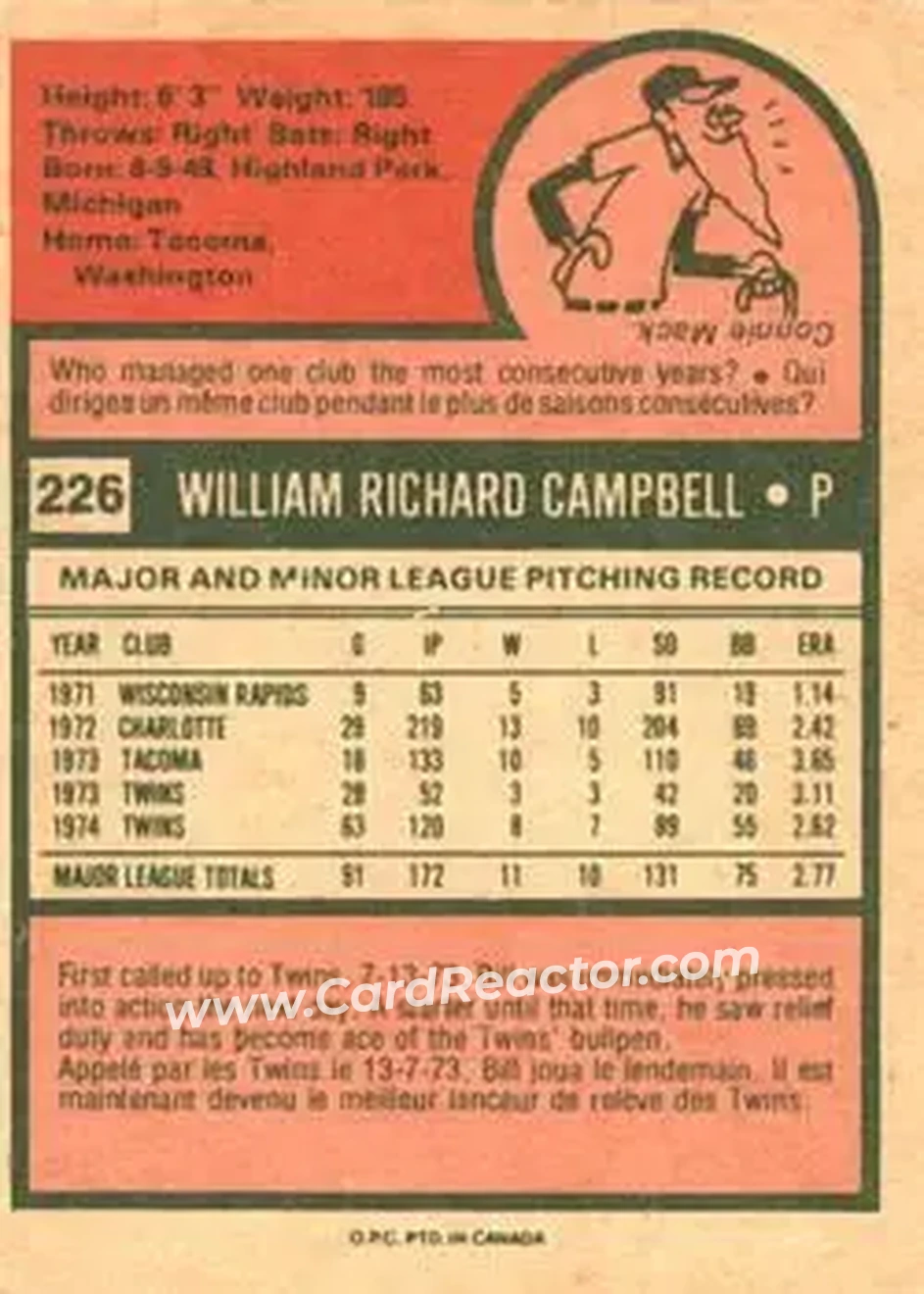 Back of Bill Campbell