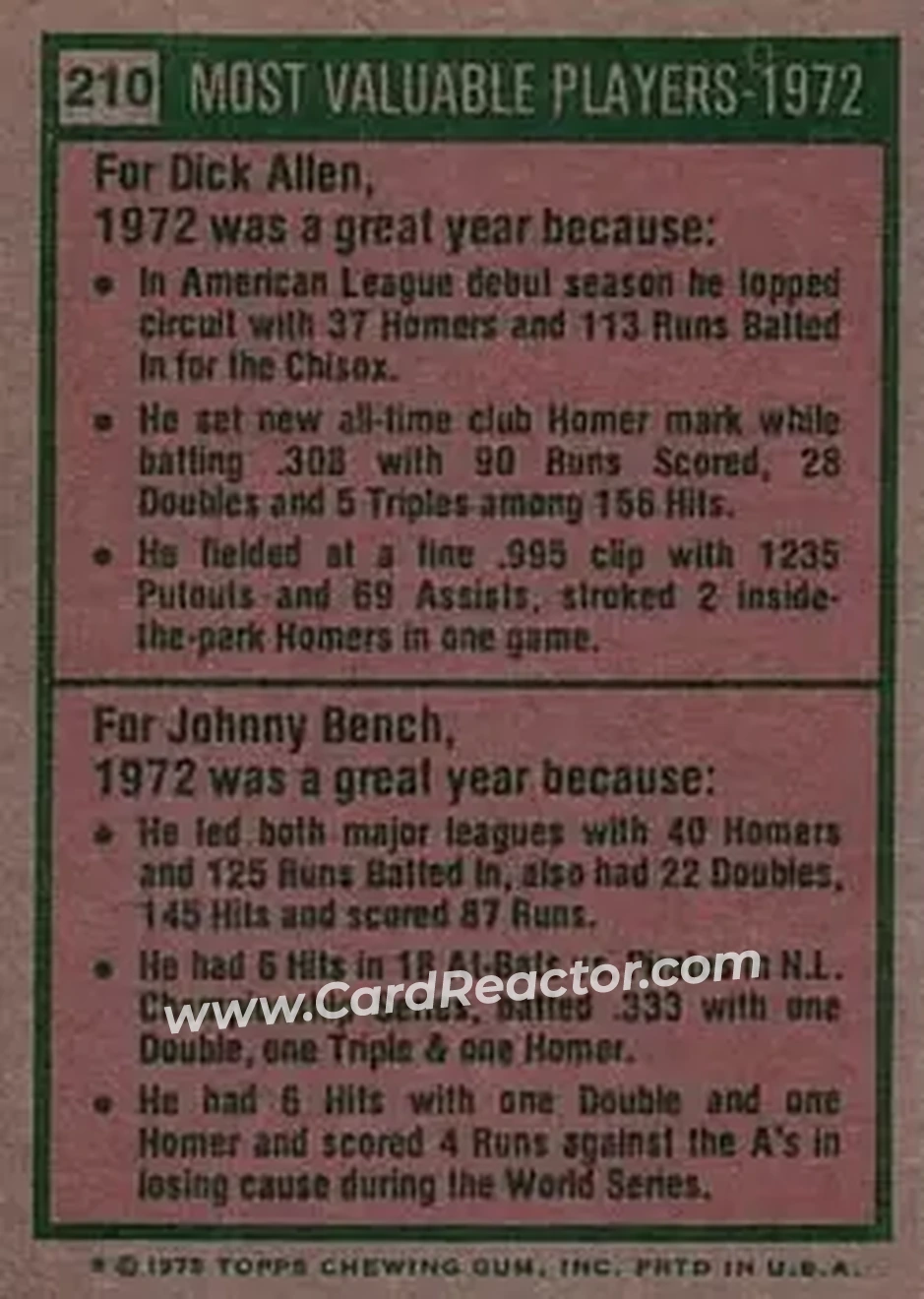 Back of Card #210