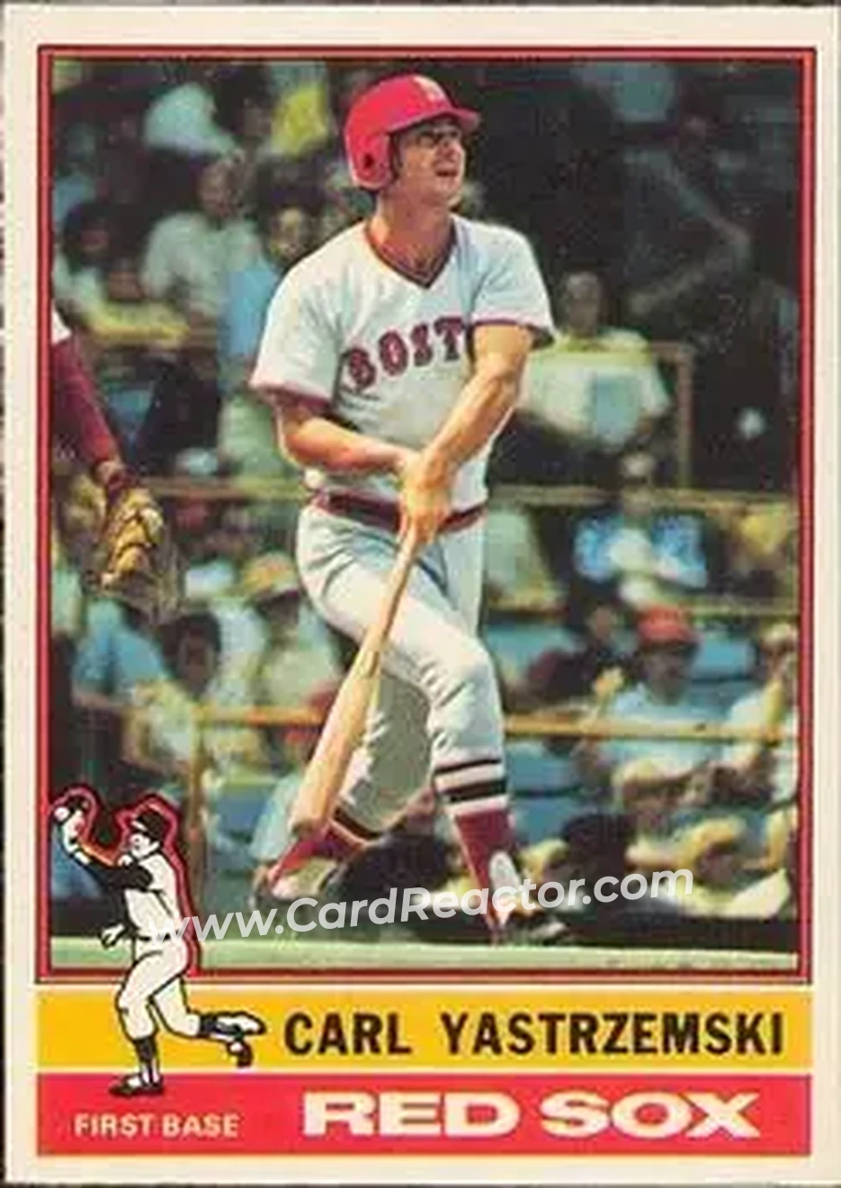 Front of Carl Yastrzemski