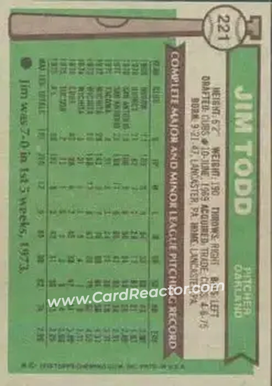 Back of Jim Todd