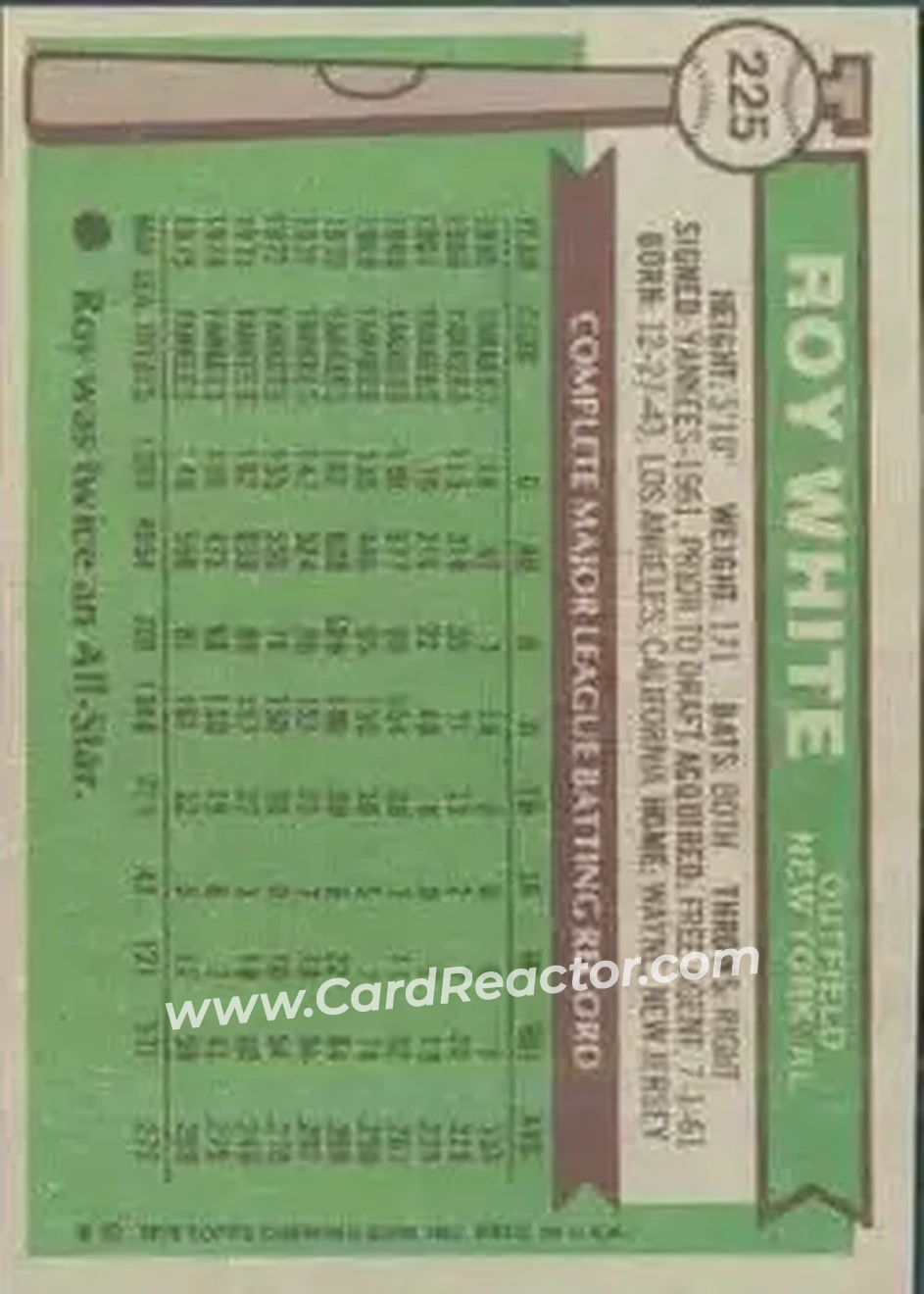 Back of Roy White