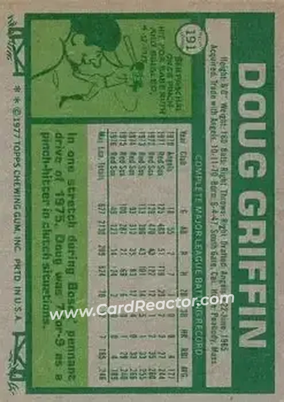 Back of Doug Griffin
