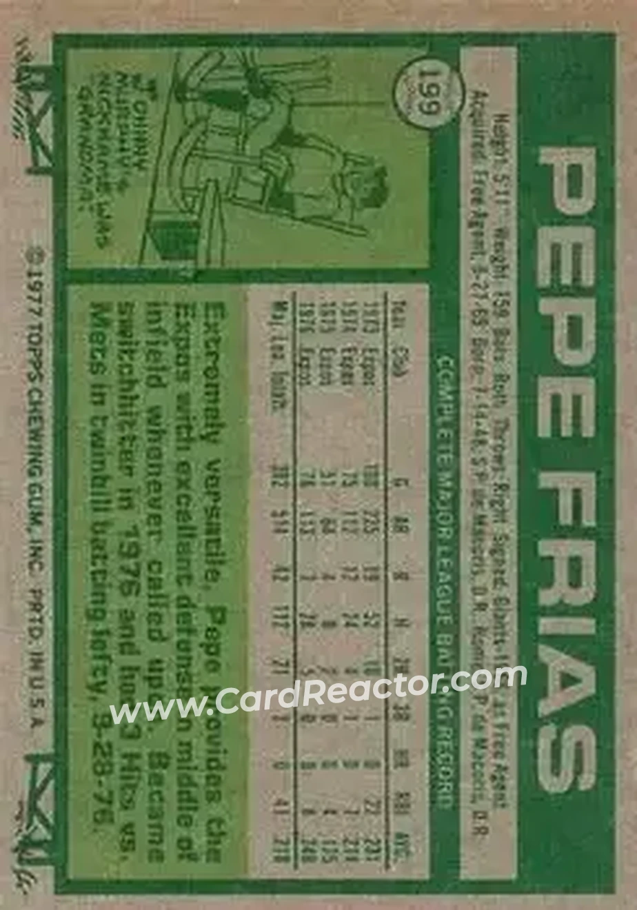 Back of Pepe Frias