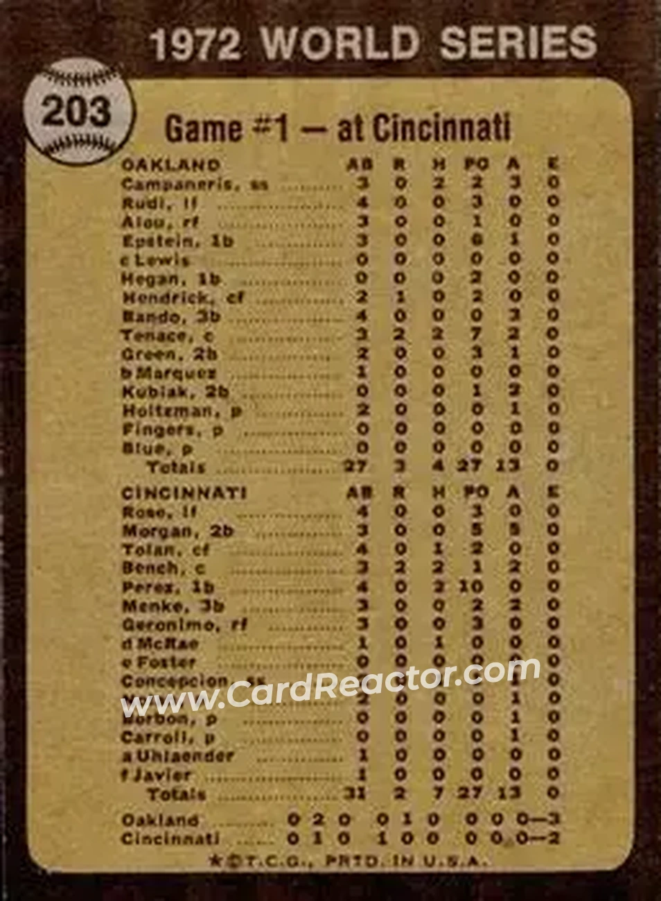 Back of Card #203