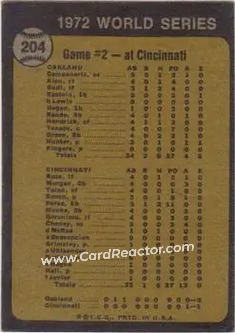 Back of Card #204