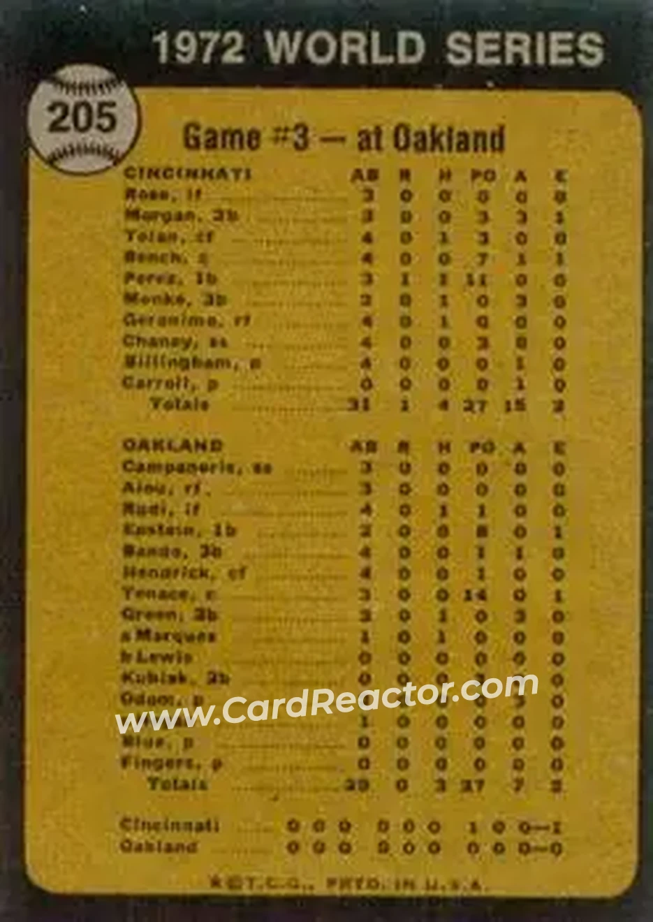 Back of Card #205