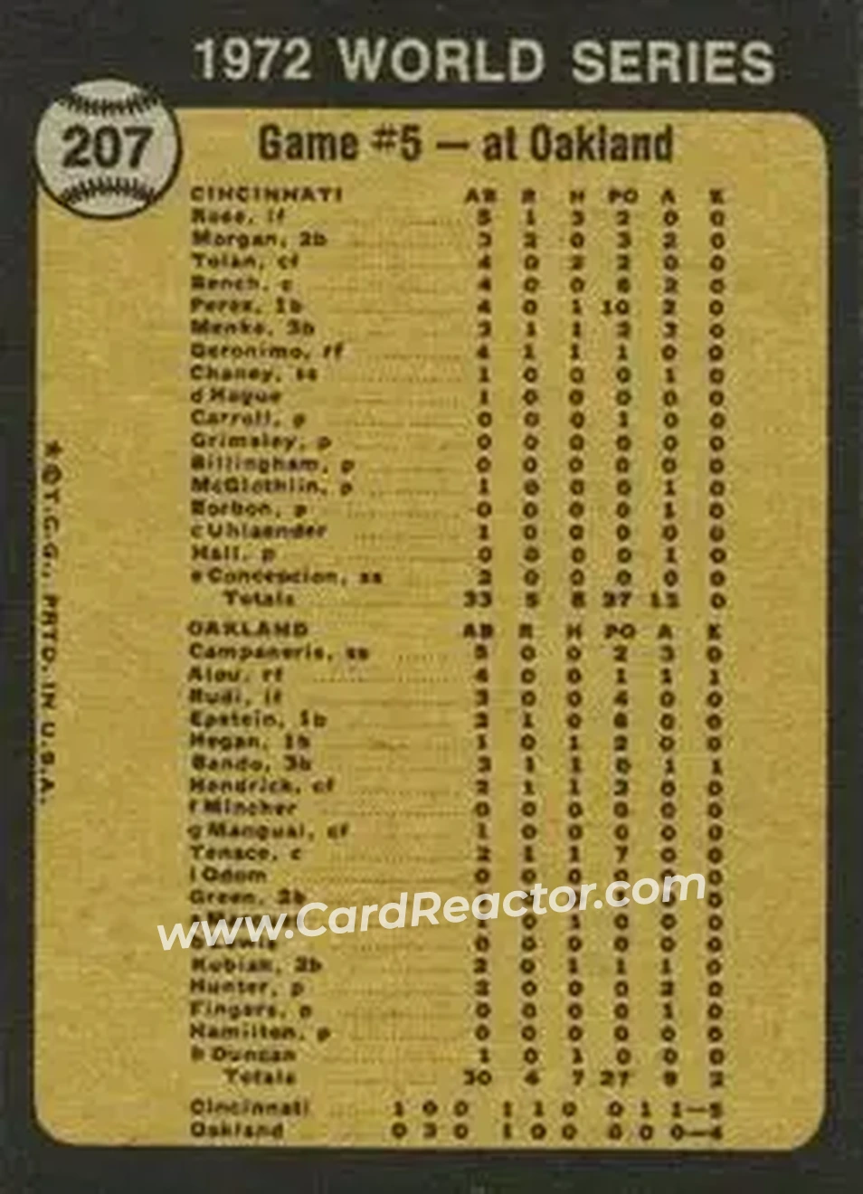 Back of Card #207