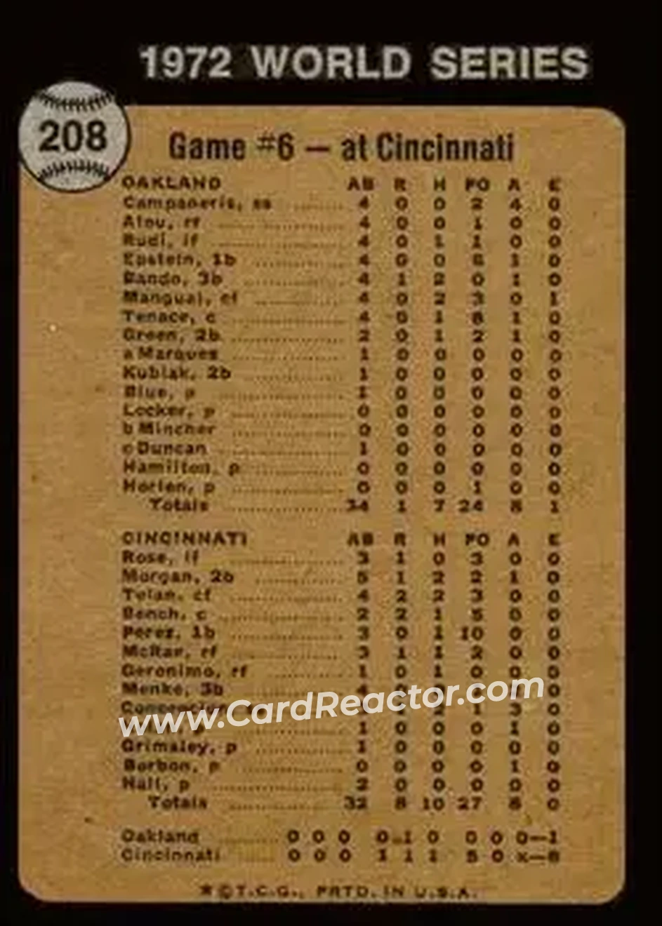 Back of Card #208