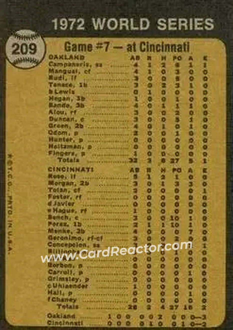 Back of Card #209