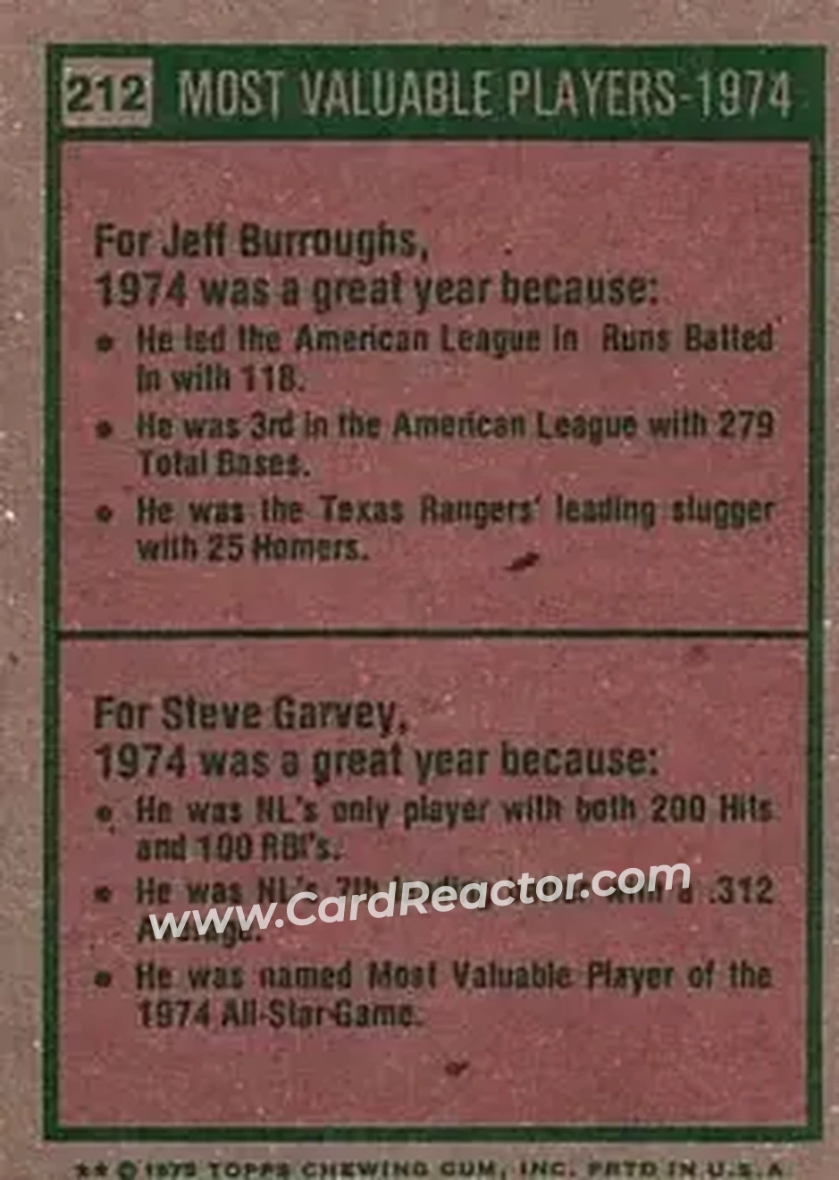 Back of Card #212