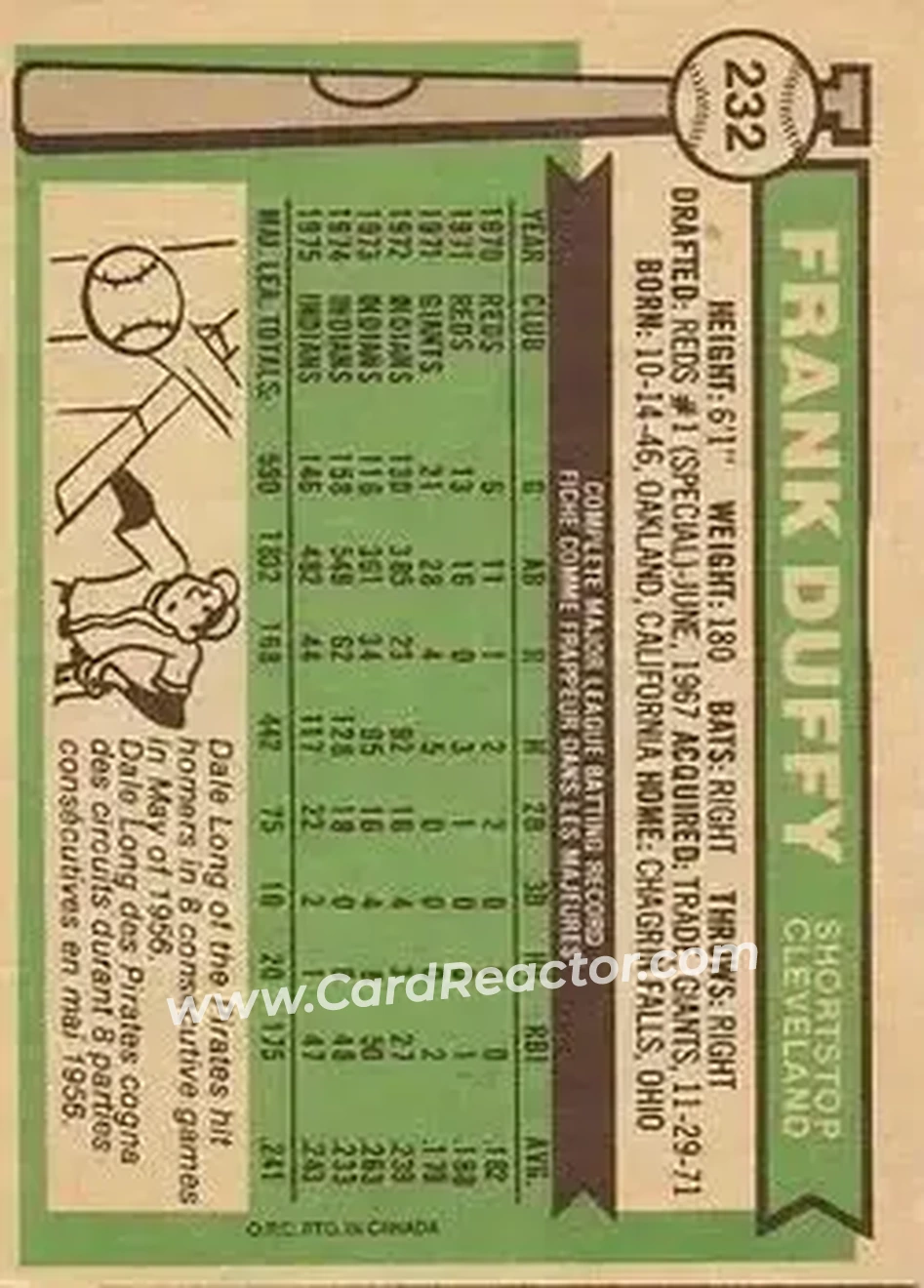 Back of Frank Duffy