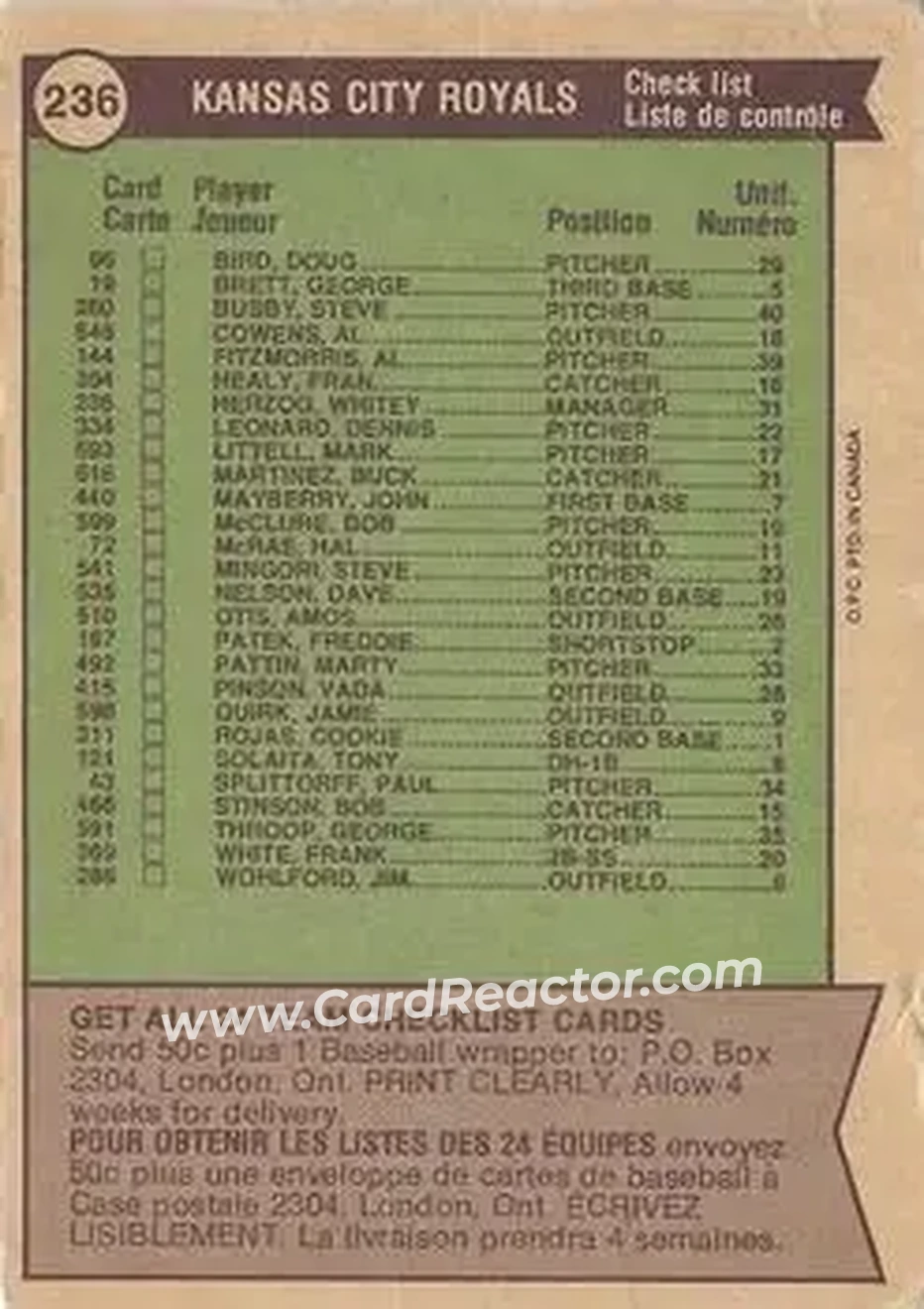 Back of Card #236
