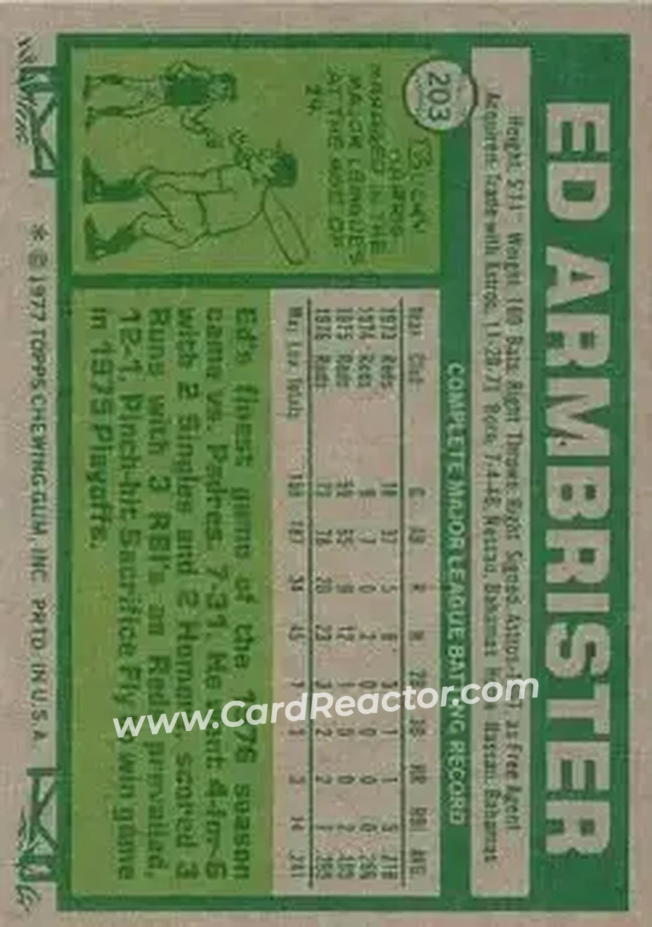Back of Ed Armbrister