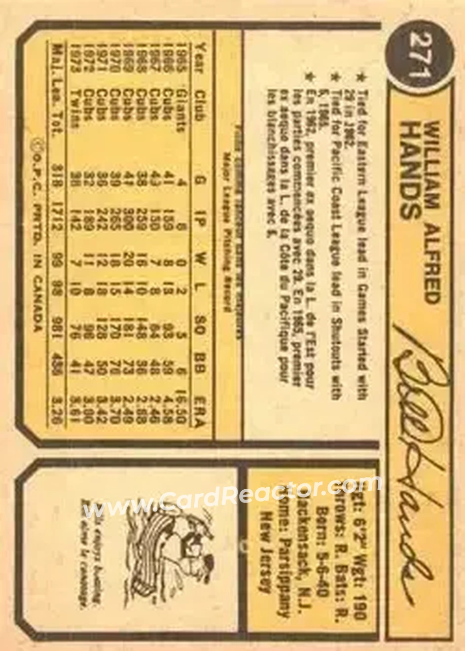 Back of Bill Hands