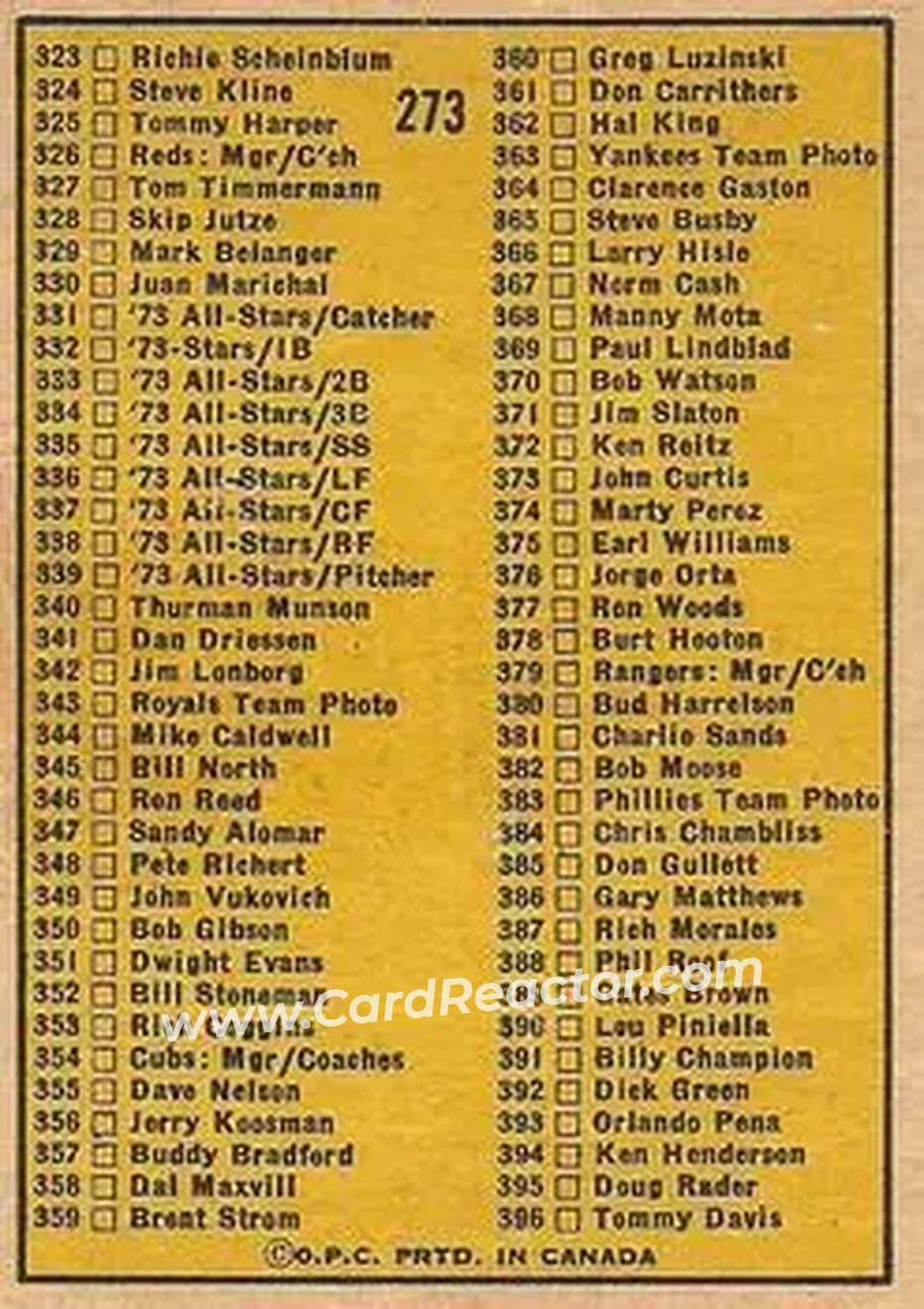 Back of Card #273