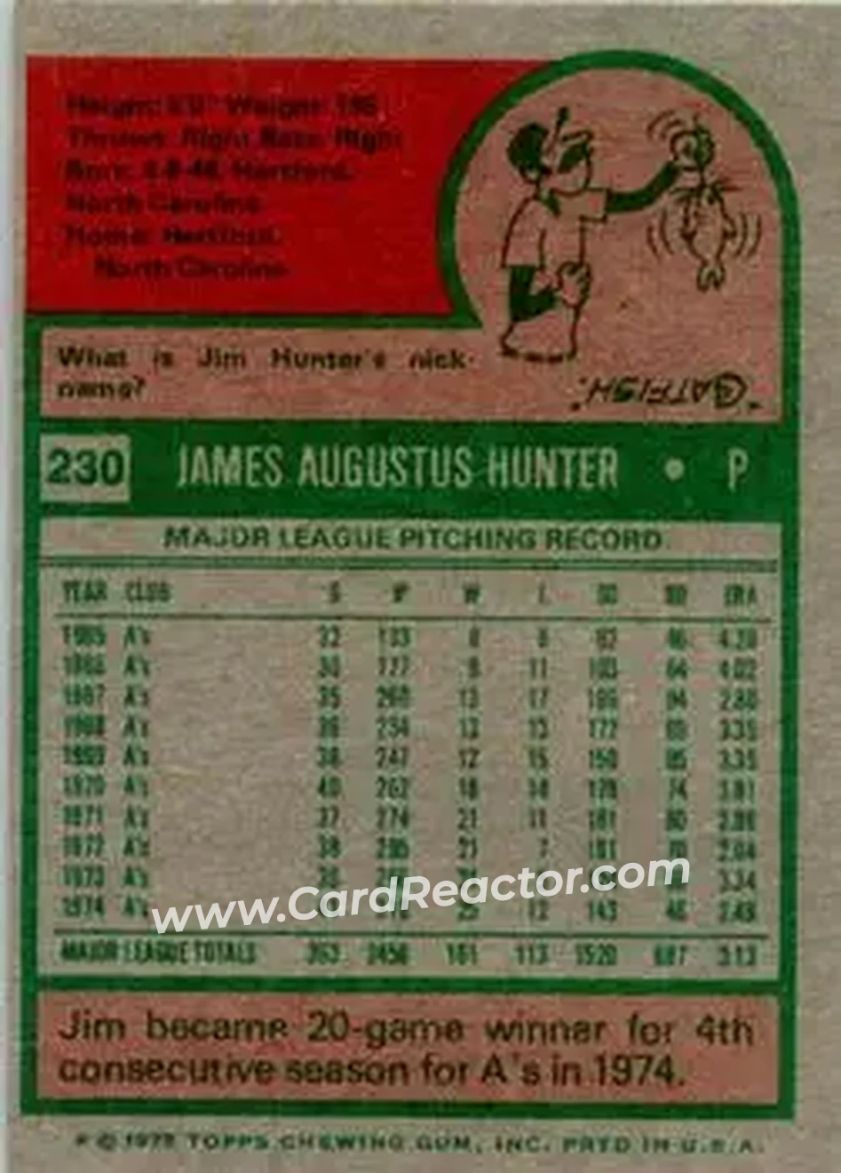 Back of Jim Hunter