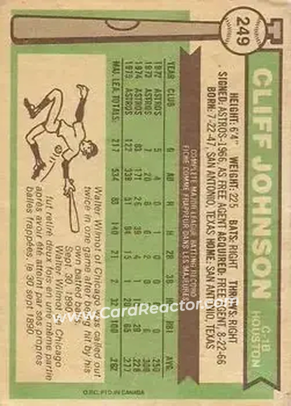 Back of Cliff Johnson