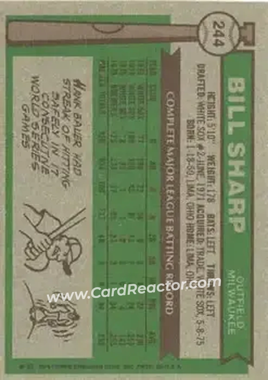Back of Bill Sharp