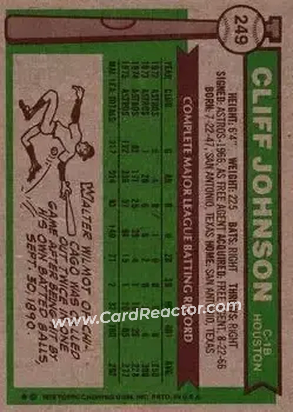 Back of Cliff Johnson