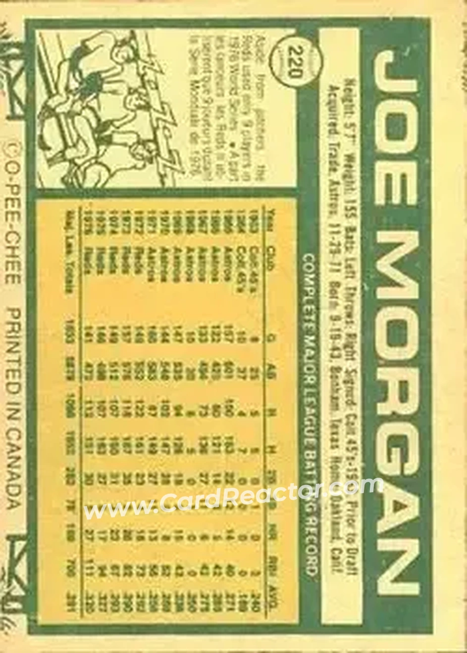 Back of Joe Morgan