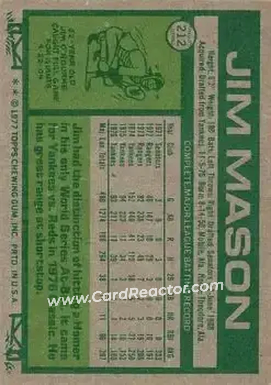 Back of Jim Mason