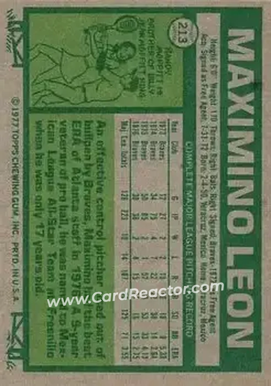 Back of Maximino Leon