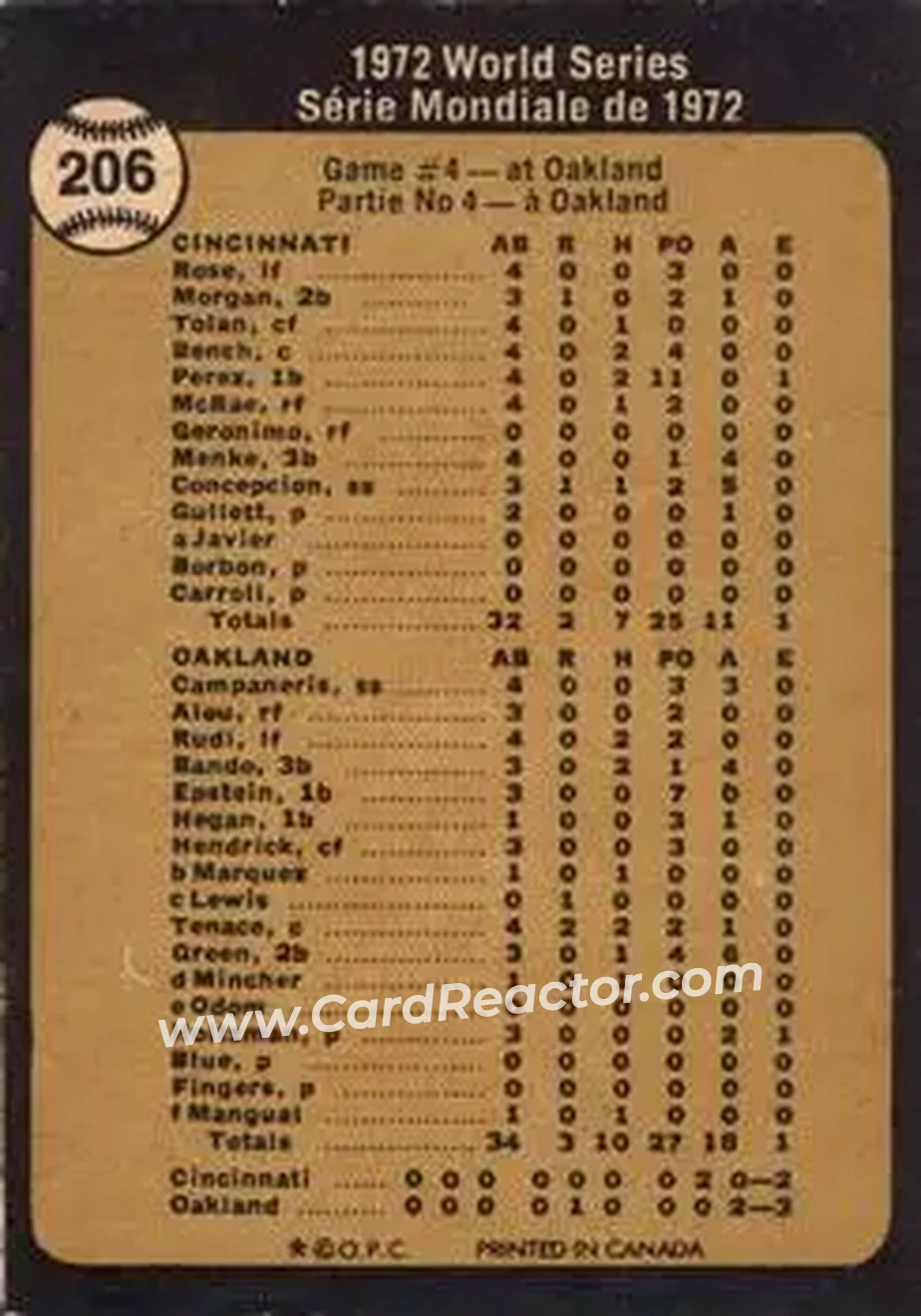 Back of Card #206
