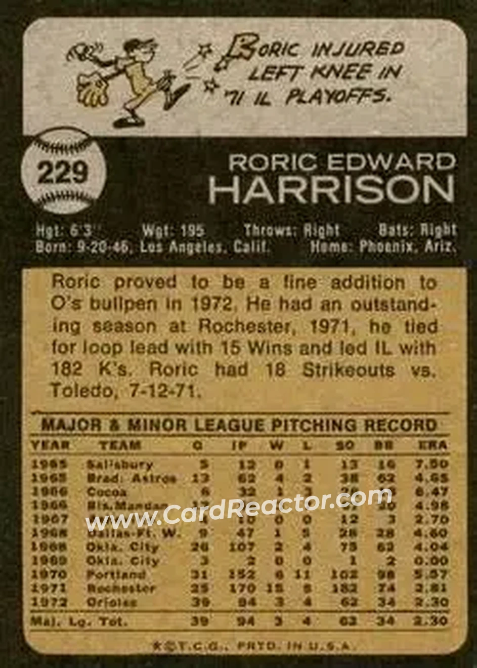 Back of Roric Harrison