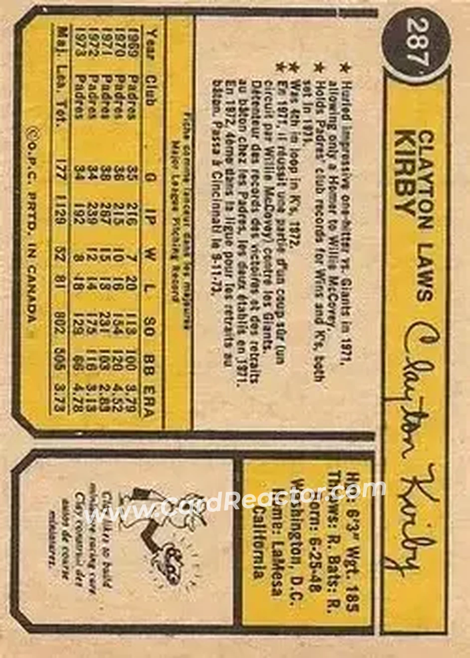 Back of Clay Kirby