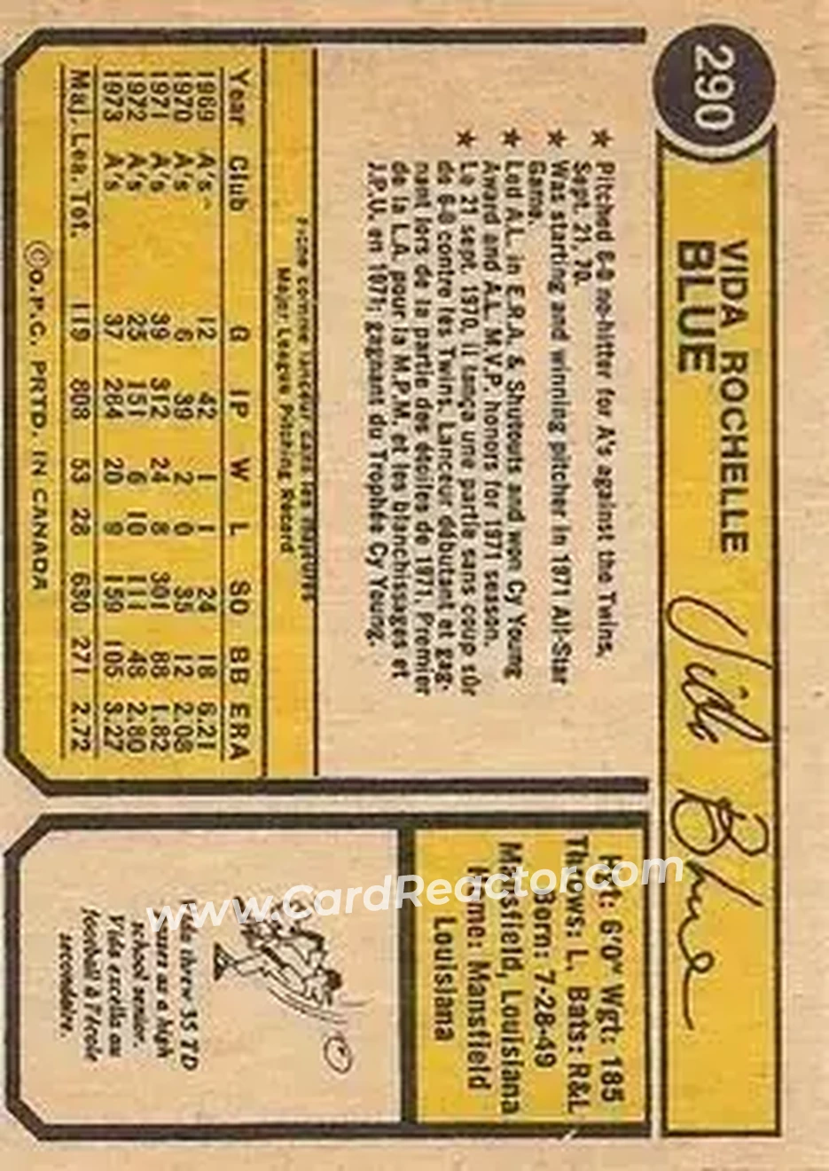 Back of Vida Blue