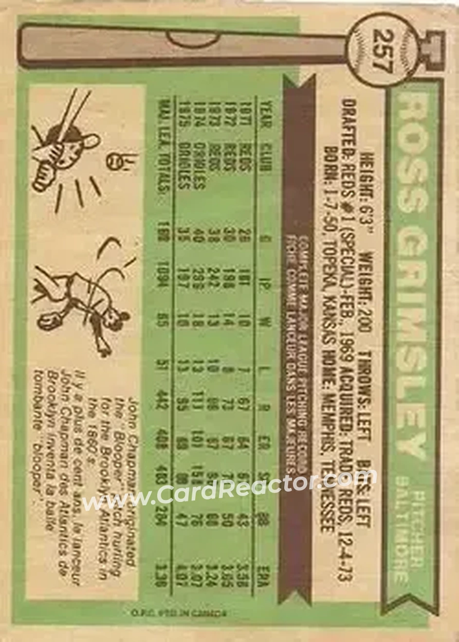 Back of Ross Grimsley