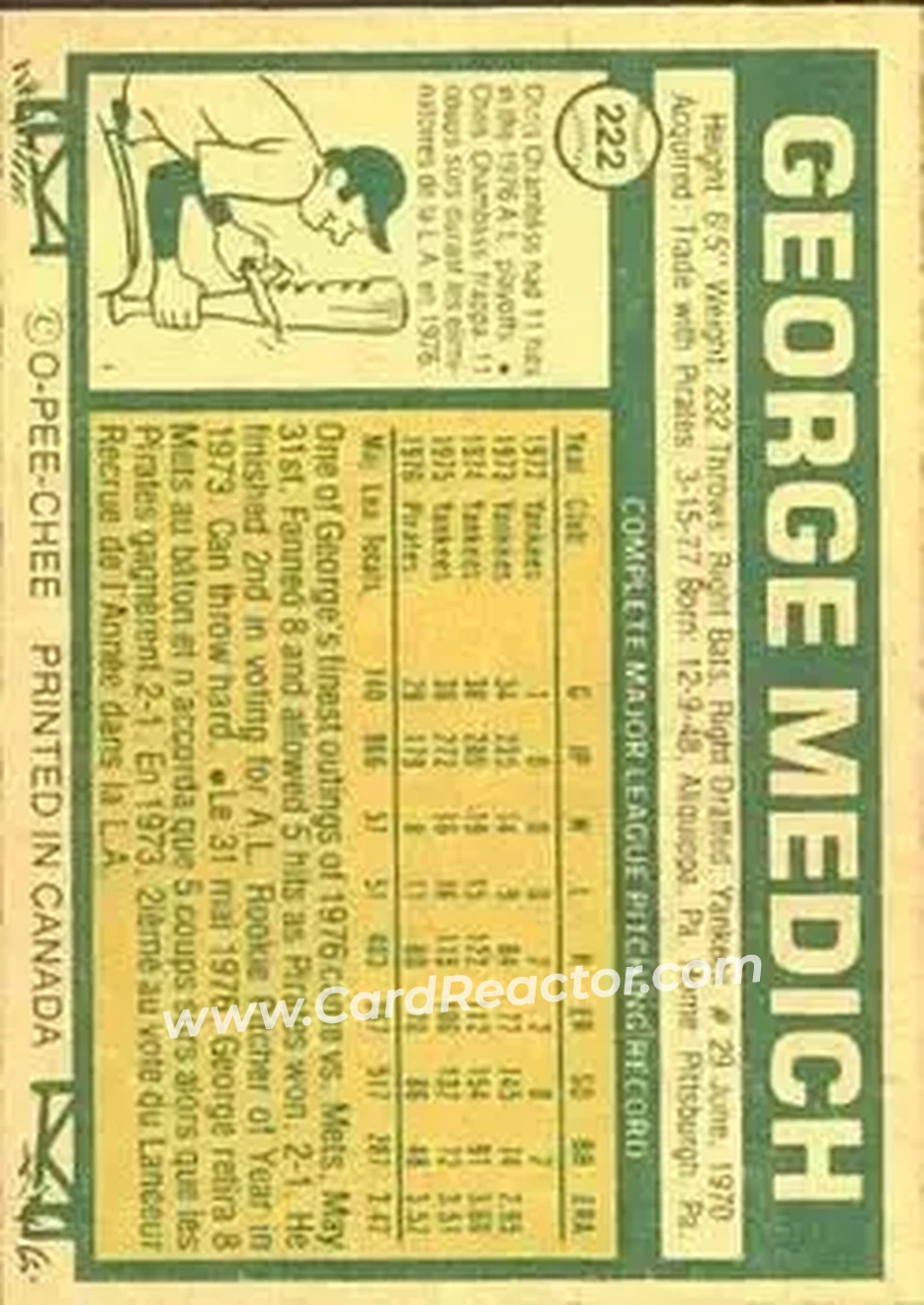 Back of George Medich