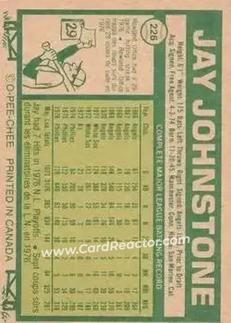 Back of Jay Johnstone