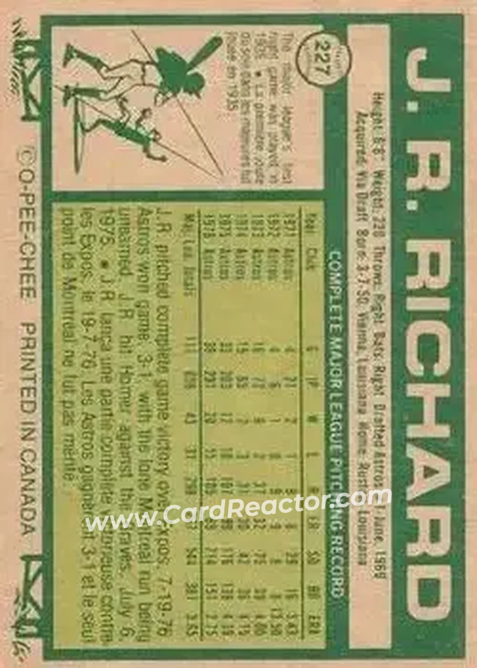 Back of J.R. Richard
