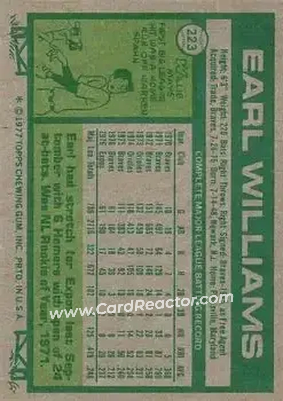 Back of Earl Williams